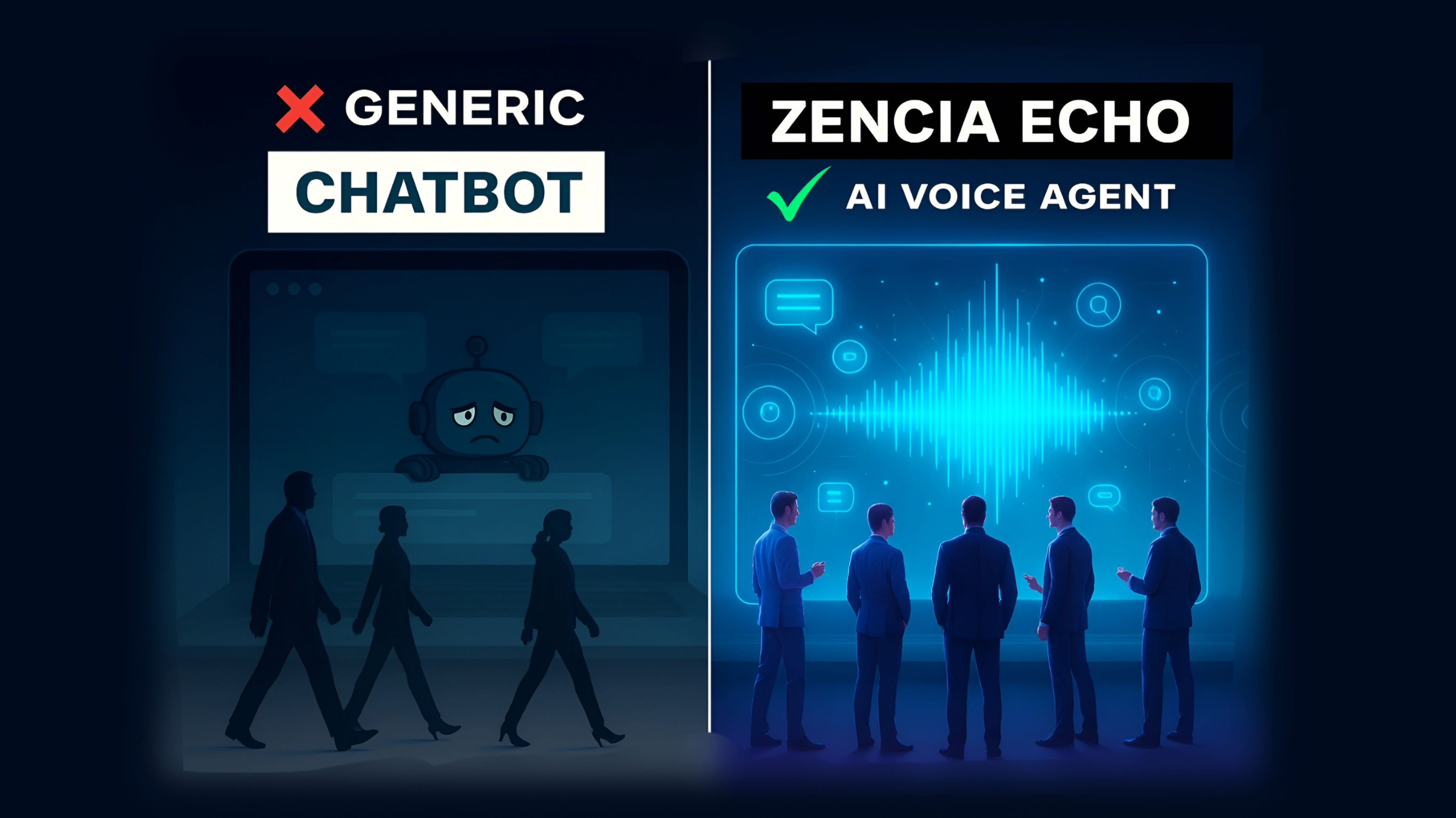 AI Voice Agent Technology - Zencia Echo transforming website engagement
